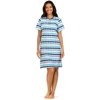 comtessa Nachthemd Dreamy breeze (Set, 1-tlg., 1-teilig) Damen Sleepshirt ca.100cm Schlafshirt geknöpft Baumwolle große Größen