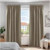 Deconovo Verdunkelungsvorhang Gardinen mit Kräuselband Blickdicht Vorhänge Wohnzimmer 2er Set, Vorhang Verdunkelung Vorhänge Kälteschutz Schlafzimmer Thermovorhang