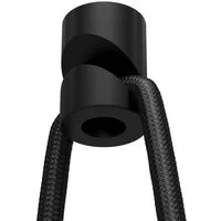 Lightstock Hängeleuchte 3x 1-tlg. Aufputz-Kabelhalter für Textilkabel, Affenschaukel Deckenpin
