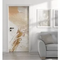MyMaxxi Dekorationsfolie Türtapete Türposter Türfolie selbstklebend Abstrakte bemalte Wand, (Goldene Farbe, 1St.}, Klebefolie Tür aufgerollt), Selbstklebend