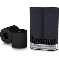 Renova Toilettenpapier Schwarz (6-St), kann problemlos in der Toilette heruntergespült werden.