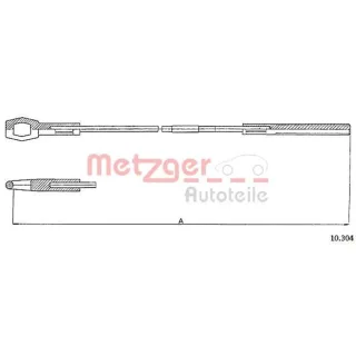 Metzger Kupplungsseil VW K?fer 10.304