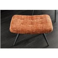 riess-ambiente Fußhocker SCANDINAVIA rostbraun/schwarz - Chenille Cremona, Metallbeine, modern (Einzelartikel, 1 St), gepolsteter Hocker - ideal für Schlaf-, Wohnzimmer, Garderobe & Sessel