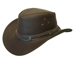 Cowboy Outback Australischer Buschhut aus echtem Leder