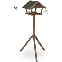 relaxdays Vogelhaus XXL Vogelfutterhaus mit Ständer