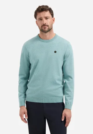 No Excess - Pullover Crewneck 2 Coloured Melange arctic blue - Gr. - XXL