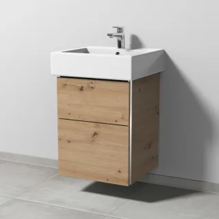 Sanipa 3way Waschtischunterbau zu Duravit Vero Waschtisch mit 2 Auszügen, Eiche Natural-Touch BR71585