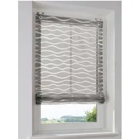 Rollo Raffrollo, heine, halbtransparent, Ösen mit Fensterhaken