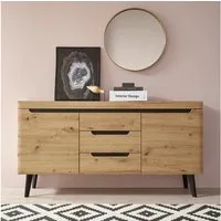 Home affaire Sideboard Torge, Anrichte, Kommode, Schubladenschrank (1 St), abgeschrägte Füße, drei Farben, Scandi Design, 160 cm breit