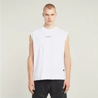 G-STAR Rundhalsshirt Boxy ärmellos, Logoschriftzug