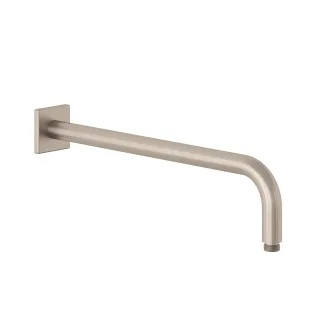 KLUDI A-QA Wand-Brausearm 400 mm eckige Wandrosette Stainless Brushed Nickel 66534N5-00