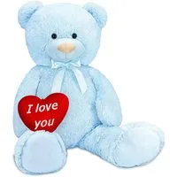BRUBAKER Kuscheltier XXL Teddybär 100 cm groß mit I Love You Herz (1-St), großer Teddy Bär, Stofftier Plüschtier