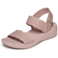 Skechers ARYA Sandale Sommerschuh, Keilsandalette mit komfortablem Luxe Foam