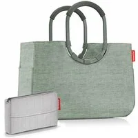 REISENTHEL® Shopper, loopshopper L plus pocketcase Twist Sage