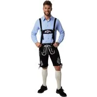 dressforfun Trachtenhose Kniebund-Oktoberfest-Hose in klassischer Trachtenform mit (Herrenhose, für Volksfeste in Schwarz) hoher Tragekomfort, Gürtelschlaufen und abnehmbare Hosenträger