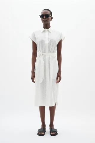 Kleid Lockere Passform white