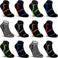 TEXEMP Sneakersocken 12 Paar Sneaker Socken Herren & Damen Füßlinge Baumwolle Freizeit Kurz (12-Paar) Atmungsaktiv