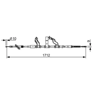 Bosch Handbremsseil hinten links Hyundai Tucson 2,0