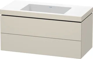 Duravit L-Cube c-bonded Set wandhängend Taupe Matt 1000x480x500 mm - LC6928N9191 LC6928N9191