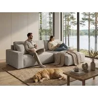 Beautysofa Ecksofa mit Schlaffuntion PARYS, mit Bettkasten und universelle Ottomane, Flappbar im modernen Design