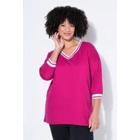Angel of Style T-Shirt T-Shirt oversized Streifenbündchen 3/4-Ärmel
