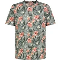Eight2Nine T-Shirt Komfortabler Rundhalsausschnitt Kurzarm Blumendesign (1-tlg) H16182M22520_S/S Shirts