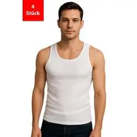 Fashionschmiede Unterhemd Herren Achselhemd 4er Pack Tanktop Feinripp 100% Baumwolle (Spar-Set, 4er-Pack) Feinripp Achselhemden im 4er Pack aus 100 % Baumwolle