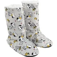 United Labels® The Peanuts Snoopy Hausschuhe Hüttenschuhe Winter Stiefel gefüttert Hausschuh