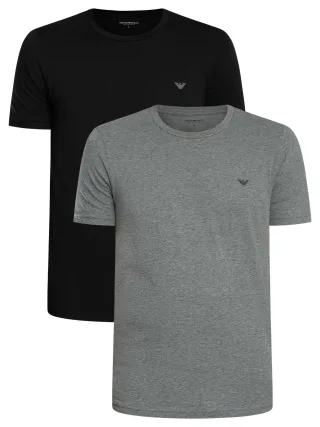 Emporio Armani 2Er-Pack Lounge-T-Shirts Mit Rundhalsausschnitt, Mehrfarbig