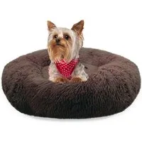 Bluzelle Tierbett Premium Hundebett Hundekissen Donut / Katzenbett Katzenkissen / XXS, Flauschig Kuschelig Weiches Kunstfell, für Kleine Hunde / Hundekorb / Rund Waschbar Plüsch Kissen Tier Bett