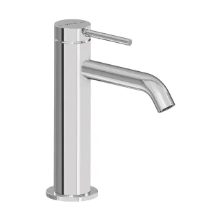 VitrA Minimax Round Einhebel-Waschtischmischer Höhe 20 cm Einlochmontage Chrom,A43532EXP A43532EXP