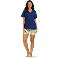 comtessa Shorty Summer Whisper (Set, 2 tlg., 2-teilig) Damen Pyjama 2-teilig Shorts Baumwolle große Größen