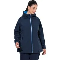 Ulla Popken Softshelljacke Softshelljacke Kapuze Zipptaschen Klettriegel