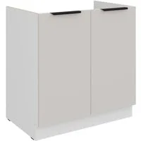 Küchen-Preisbombe Spülenunterschrank 80 cm Küche COMO Kaschmir + Weiß Küchenzeile Küchenblock Einbauküche