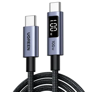 Ugreen L529 5A PD100W Type-C to Type-C Digital Display Cable PD3.0/2.0 PPS SCP Fast Charging Data Transmission Tinned Co
