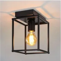 ZMH Deckenleuchte Retro Schwarz industrial Küchenlampe für Schlafzimmer, ohne Leuchtmittel