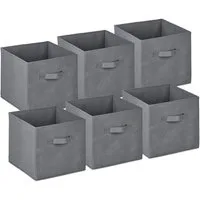 relaxdays Aufbewahrungsbox im 6er Set