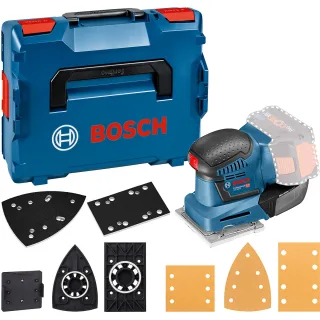 Bosch Akku-Schwingschleifer GSS 18V-10, Solo Version, L-BOXX - 06019D0202