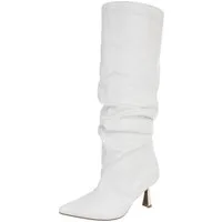 Ital-Design Moderne Slouch-Stiefel mit spitzer Zehenform für Damen Stiefel (90851729) Pfennig-/Stilettoabsatz Stiefel in Weiß