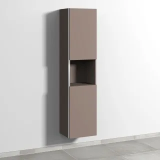 Sanipa 3way Hochschrank mit 2 Türen und 1 offenem Fach, Taupe-Matt BP1171T