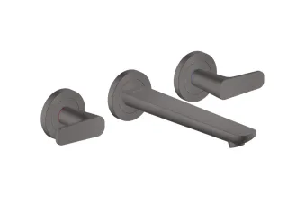 Hansgrohe 3-Loch WTA Wand Unterputz Axor Citterio C mit Auslauf 195 mm brushed black chrome , 4907 49070340