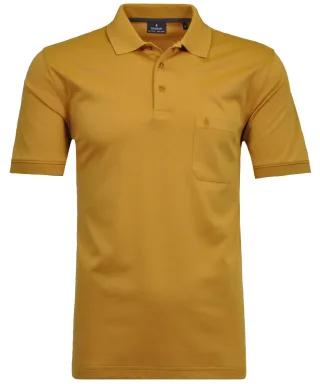 RAGMAN - Softknit-Polo mit Brusttasche, kurzarm mais - Gr. - XXL