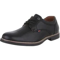 Coolwalk Herren Freizeitschuh – Bequem und stilvoll für jeden Anlass Schnürschuh (90625143) Blockabsatz Schnürer in Schwarz