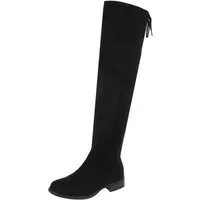 Ital-Design Elegante Overknee-Stiefel mit Schnürung für Damen Stiefel (90793442) Blockabsatz Overknees in Schwarz