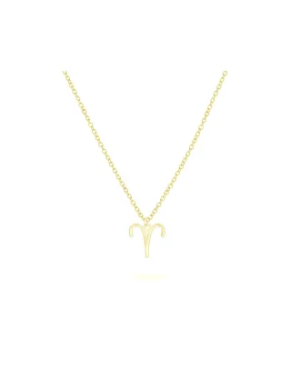 BEKA&BELL Anhänger mit Kette 925-Sterling Silber vergoldet Glänzend 42cm Widder