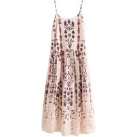 Next Strandkleid Kleid mit tief angesetzter Taille, Kurzgröße (1-tlg)