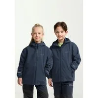 Jack Wolfskin 3-in-1-Funktionsjacke HYBRID 3IN1 JACKET K für Kinder, atmungsaktive Fleece-Innenjacke, wasserdichte Außenjacke
