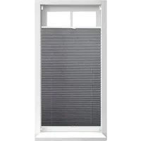 relaxdays Plissee Rollo grau ohne Bohre, 90x210cm