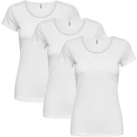 ONLY Longsleeve ONLY 3er Pack Damen T-Shirt kurzarm