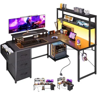 Gamingtisch, Schwarz, Metall, 48x75x150 cm, Arbeitszimmer, Schreibtische, Computertische